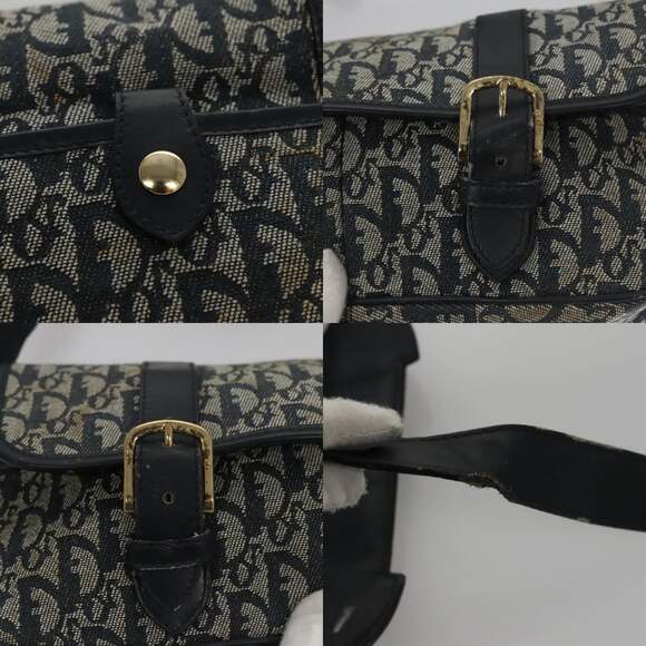 DIOR Trotter Canvas Shoulder Bag Navy - Picture 11 of 14